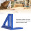 Blaues Aluminium-Winkellineal 45/90 1 mm 6