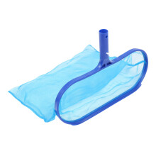 Swimming Pool Skimmer Net - Blue Plastic Leaf Rake with Mesh Shape for Easy Leaf Cleaning and Pool Maintenance