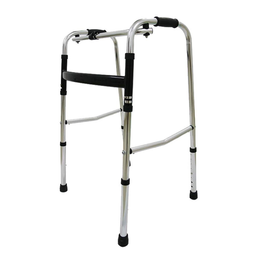 Folding Lightweight Aluminium Walking Frame, Adjustable Height with Ergonomic Handles