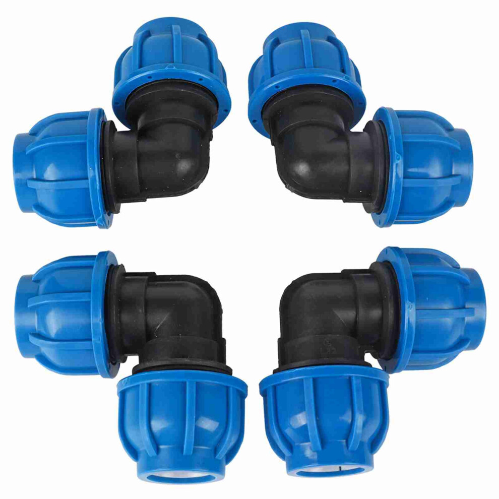 4Pcs Pe Plastic 32Mm To 32Mm Elbow Adapter 9387669659604