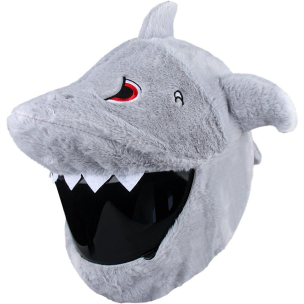 Motorcycle Helmet Cover - Plush Shark Full Face Protective Cover for Motorcycle Helmets, Dust Cap Hat Decoration-image-OPC-PJNFMJ9-NEW
