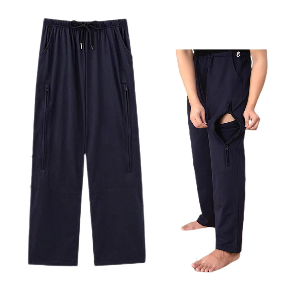 Nephrostomy Bag Pants with Dual Zip Pockets, Catheter Leg Bag Trousers for Foley, Ostomy, and Nephrostomy Use