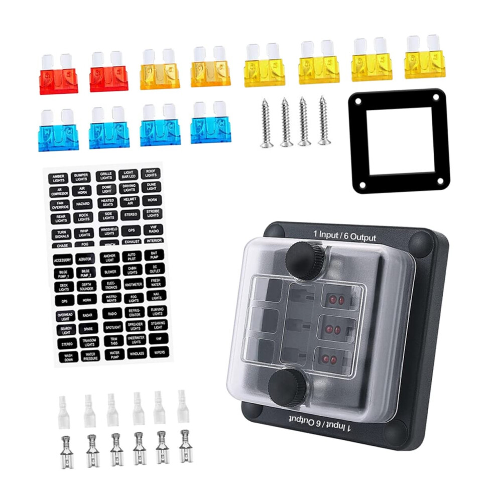Waterproof Engine Fuse Block With 32Pcs Atc Fuse Holder For Marine And Automotive Applications, Durable Replacement Fuse Box 6493810687457
