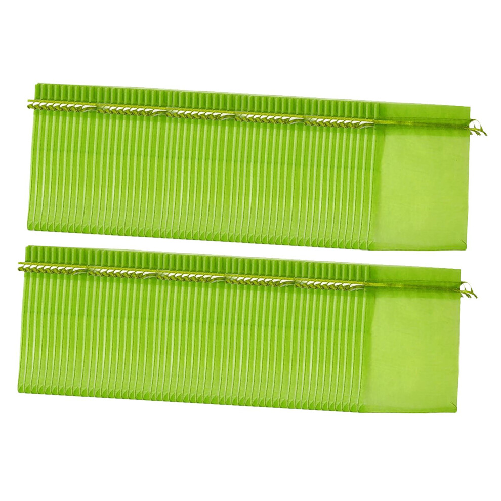 (Green, 15x20cm) 100x Fruit Protection Bags Drawstring Mesh Bags for Plants Orchard-image-OPC-PJNFPFN-NEW