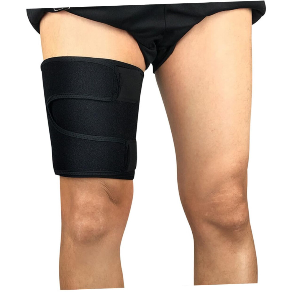 Thigh Brace Compression Sleeve for Men and Women, Adjustable Support for Hamstring Injury Prevention in Outdoor Sports