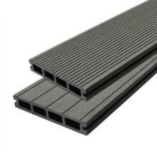 Composite WPC Decking Boards Grey x 7 Reversible Groove Plastic 2.9m