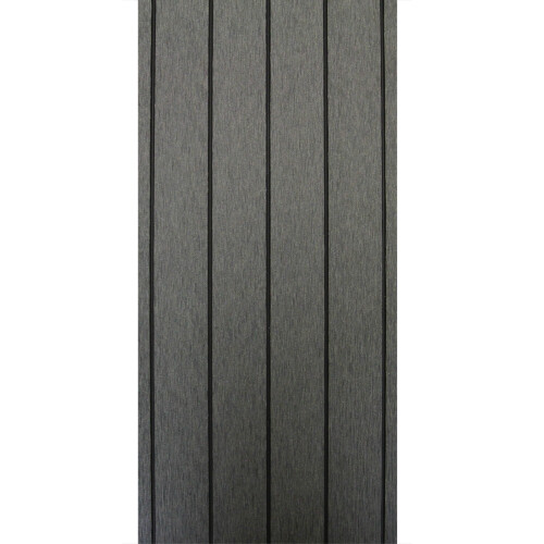 Composite WPC Decking Boards Grey x 7 Reversible Groove Plastic 2.9m 2