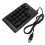 Teclado numérico con cable USB de 19 teclas, negro RGB 9