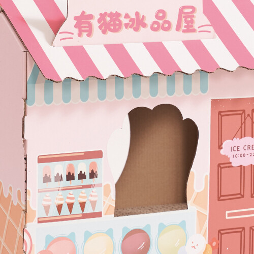 Cardboard Cat House Safe Healthy Wear Resistant 1