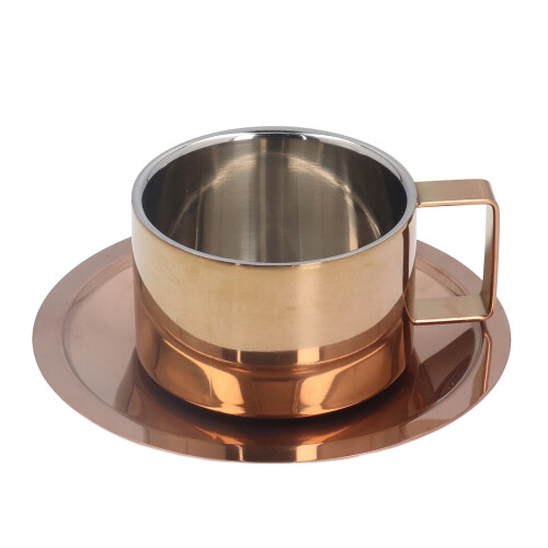 Taza de café de 200 ml en oro rosa simple e ingeniosa 1