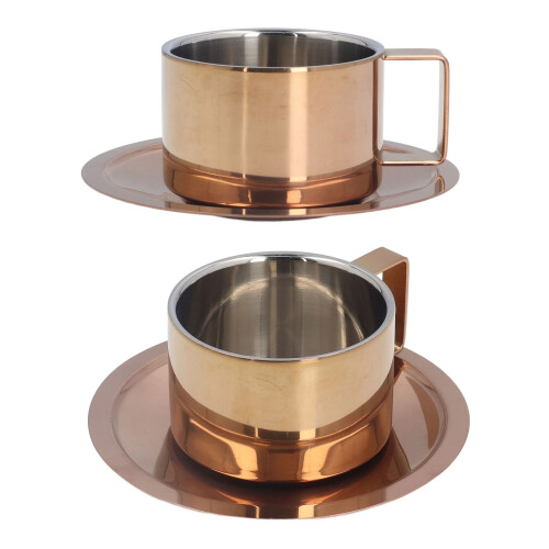 Taza de café de 200 ml en oro rosa simple e ingeniosa 2