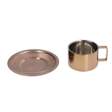 Taza de café de 200 ml en oro rosa simple e ingeniosa
