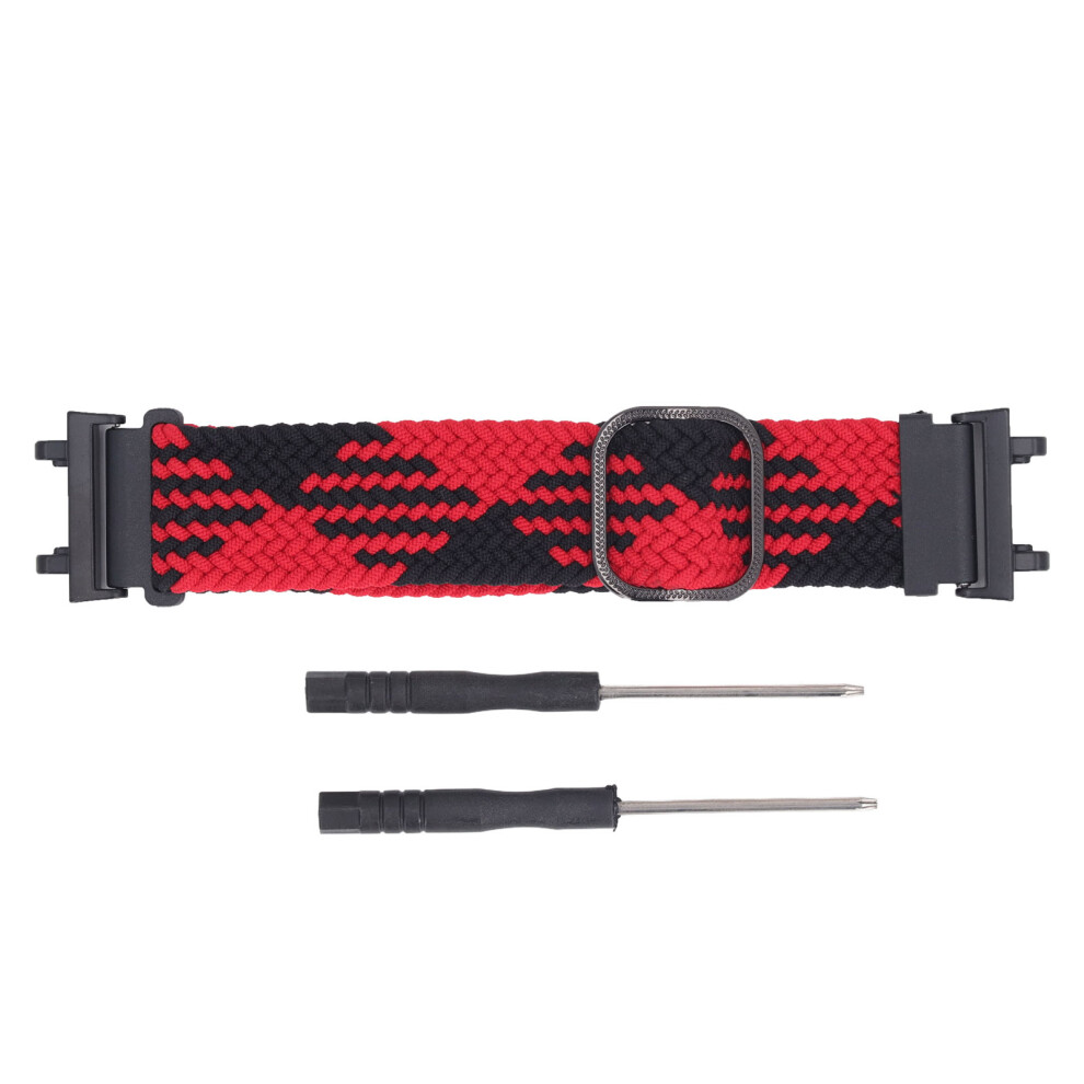 Nylon Elastic Watch Wristband For Amazfit Active Red/Black 9387669663731