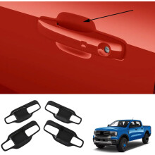 Door Handle Bowl Cover Trim for Ford Ranger 2023 2024 2025 Accessories (Black)