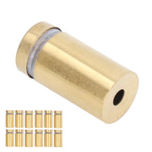 12 piezas de tornillos para soportes de carteles, 16x30 mm, acabado oro cepillado