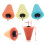 3er-Pack konische Schwammpads, Orange/Gelb/Blau 6