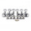 6 rechte Inline-Stimmwirbel 1:18 10 mm Chrom 10