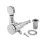 6 rechte Inline-Stimmwirbel 1:18 10 mm Chrom 1
