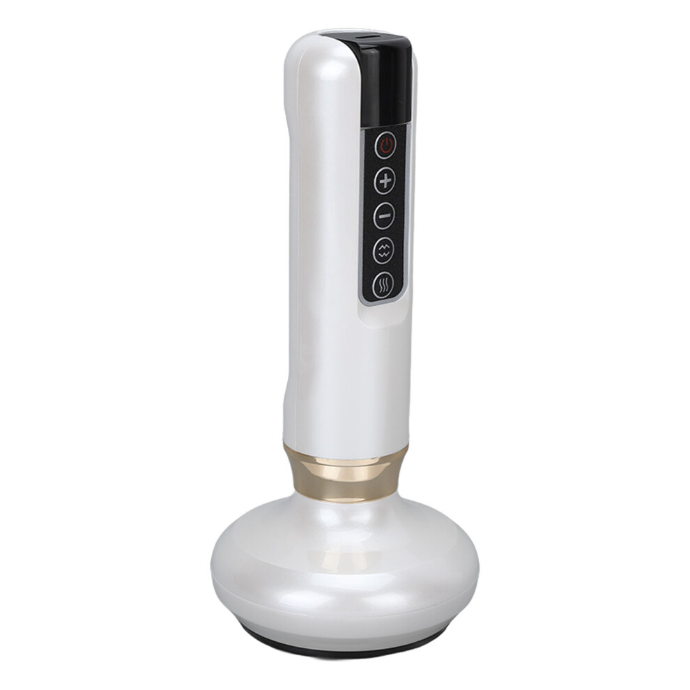 Electric GuaSha Massager 12 Gears, 1800mAh, White with Heating