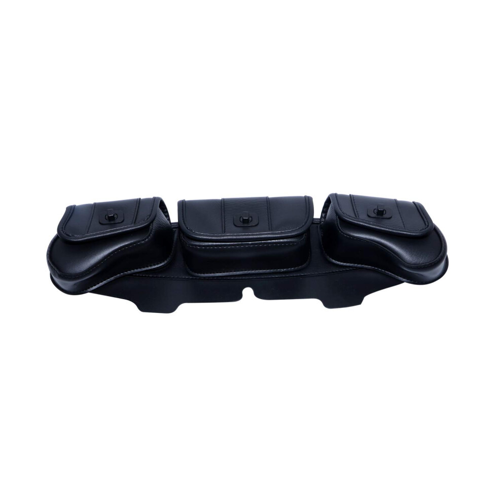 Motorcycle Batwing Fairing Windshield Saddle Bag With 3 Pouches For Harley Touring Electra Street Tri Glide 1996-2013 Black 6276012484914