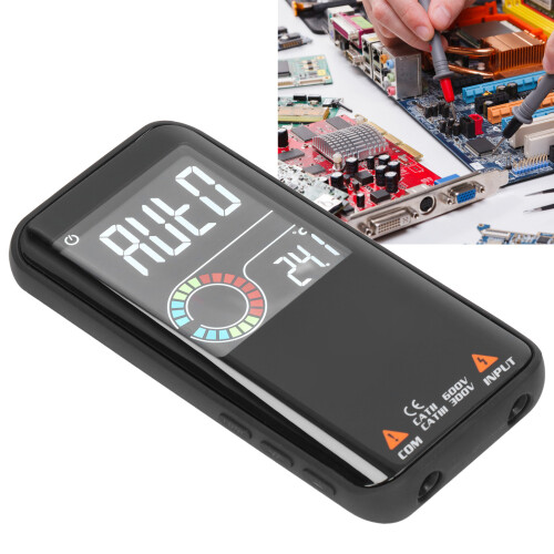 Multímetro digital recargable: 700 mAh, 9999 Pantalla, LCD a color