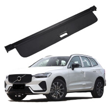 Car Shade Shield Curtain for XC60 2018-2023, Black Retractable Cargo Cover, Canvas Privacy Shield for Luggage Protection