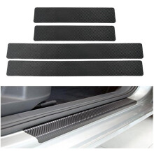 4 Pcs Car Carbon Fiber Door Sills for All Dodge Models, Anti-Scuff Door Entry Guards, Step Protectors, Welcome Pedals
