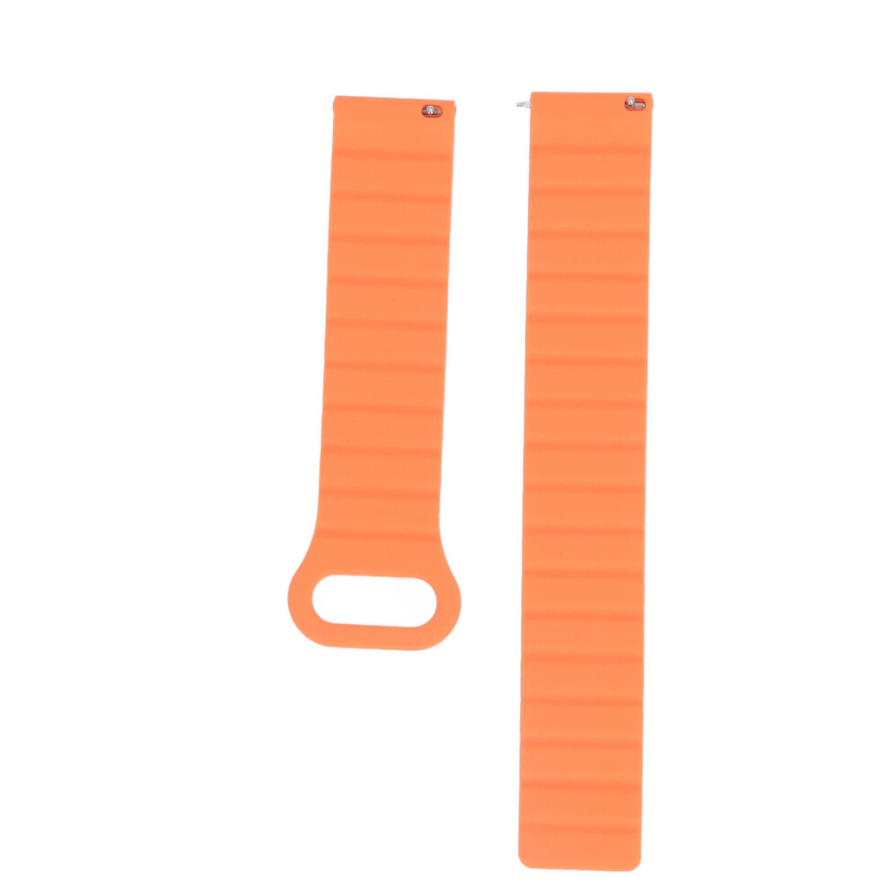 Magnetic Silicone Watch Band 22Mm Quick Release Orange 9387669674539