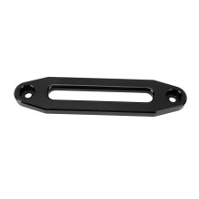11.6in Winch Rope Cable Lead Guide Black Aluminium Alloy Fairlead for 12000 Lbs Synthetic Winch Rope Compatibility