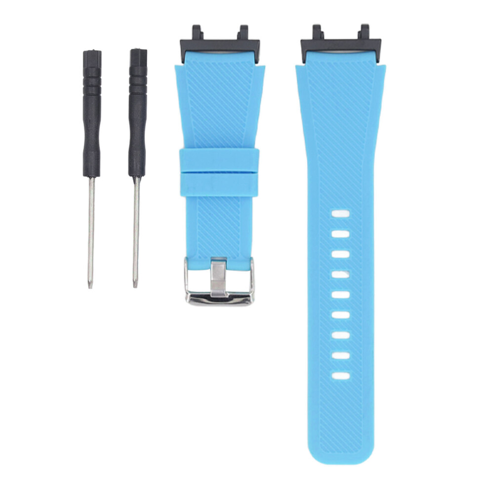 Soft Silicone Watch Band Adjustable High Sky Blue 9387669674805