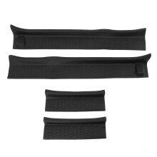 Rubber Black Door Sill Guards Kit for JL JT 2018-2024 Front and Rear 4 Door Automotive Entry Protection Accessories