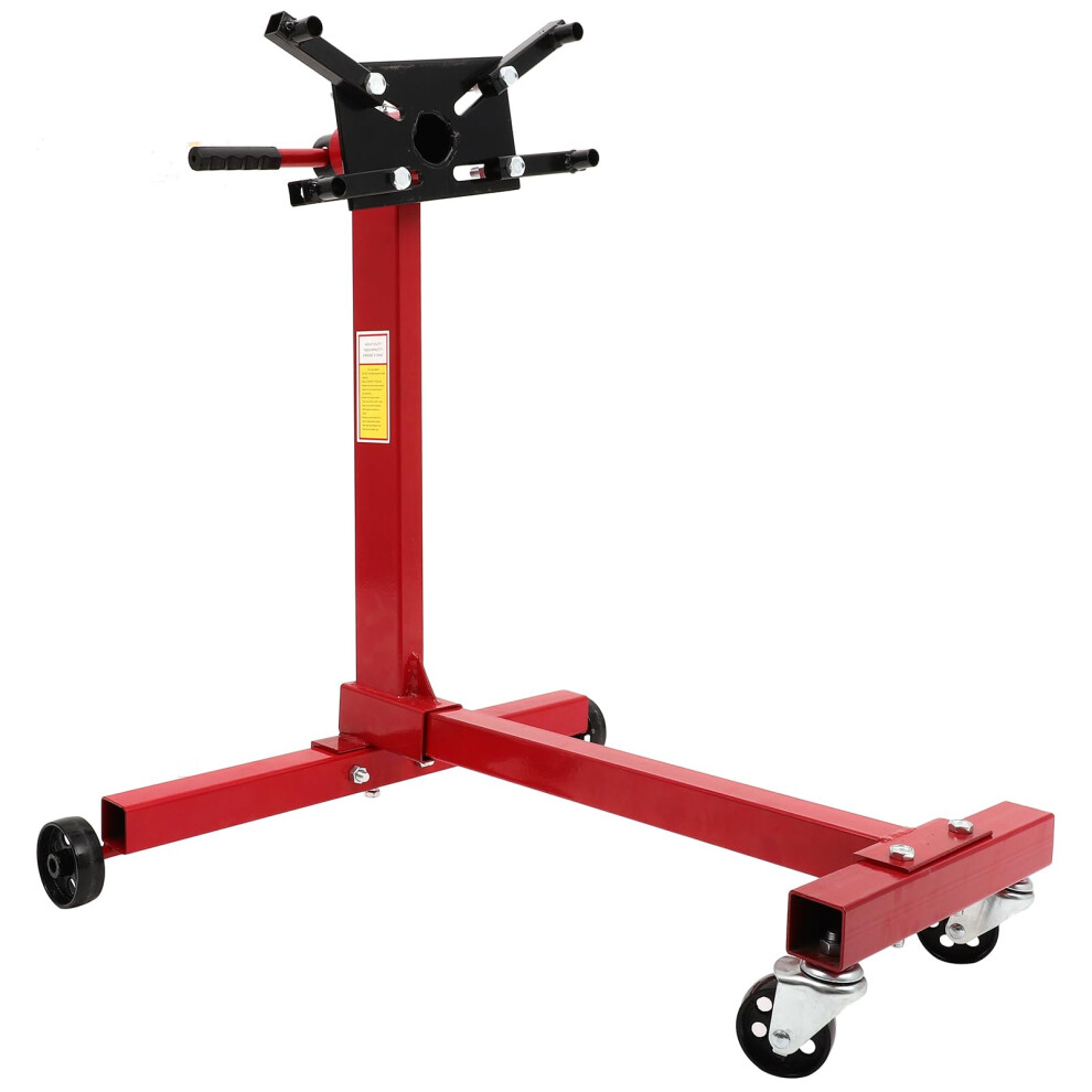 Engine Stand 1000 Lbs Heavy Duty Red for Vehicle Maintenance Adjustable Height Compatible with Most Engine Types-image-OPC-PJNH7WK-NEW
