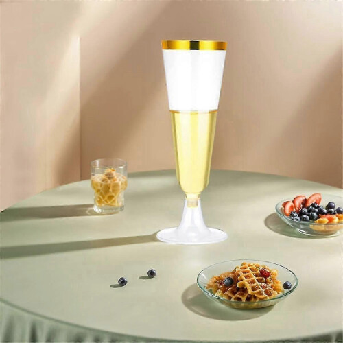 25Pcs 150ml Φλάουτα σαμπάνιας μιας χρήσης Clear Champagne Flutes Clear 1