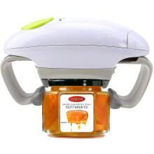 Electric Jar Opener - Strong And Sturdy Kitchen Gadget For Sealing Jars - Hands Free Automatic Jar Opener With Less Effort To Open (white)