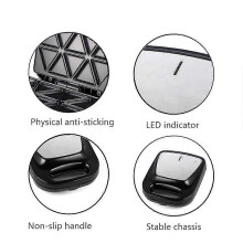 Nonstick Paninis Press Sandwich Maker Aamiainen Voileipäkeitin Sähkögrilli Voileipäpuristin Grilli US Plug