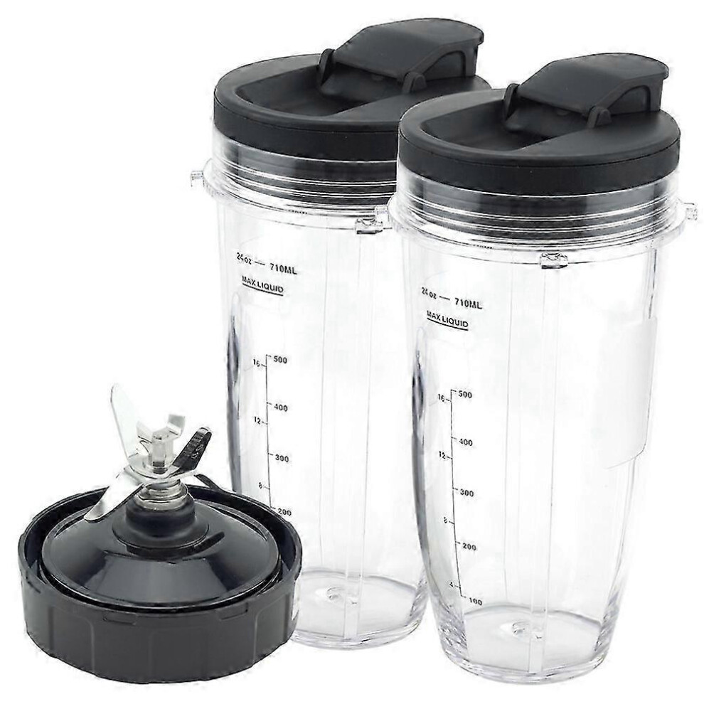 Blender for Ninja,2 24Oz Cups with To-Go Lids,7 Fins Extractor Blade,for Auto IQ-image-OPC-PJNHDKH-NEW
