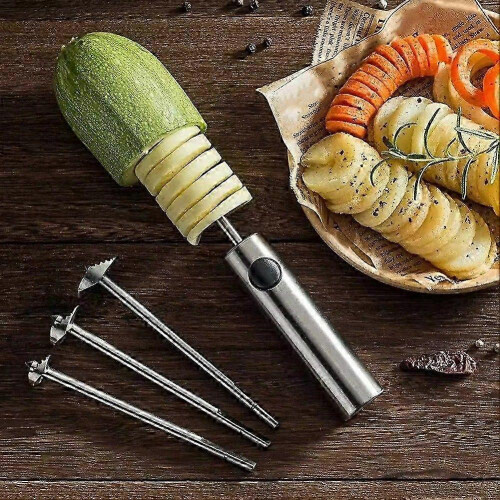 4 Pack Vegetable and Fruit Coreer Vegetable Cutter Vegetable and Fruit Coreer Spiral Coreer Fruit 2