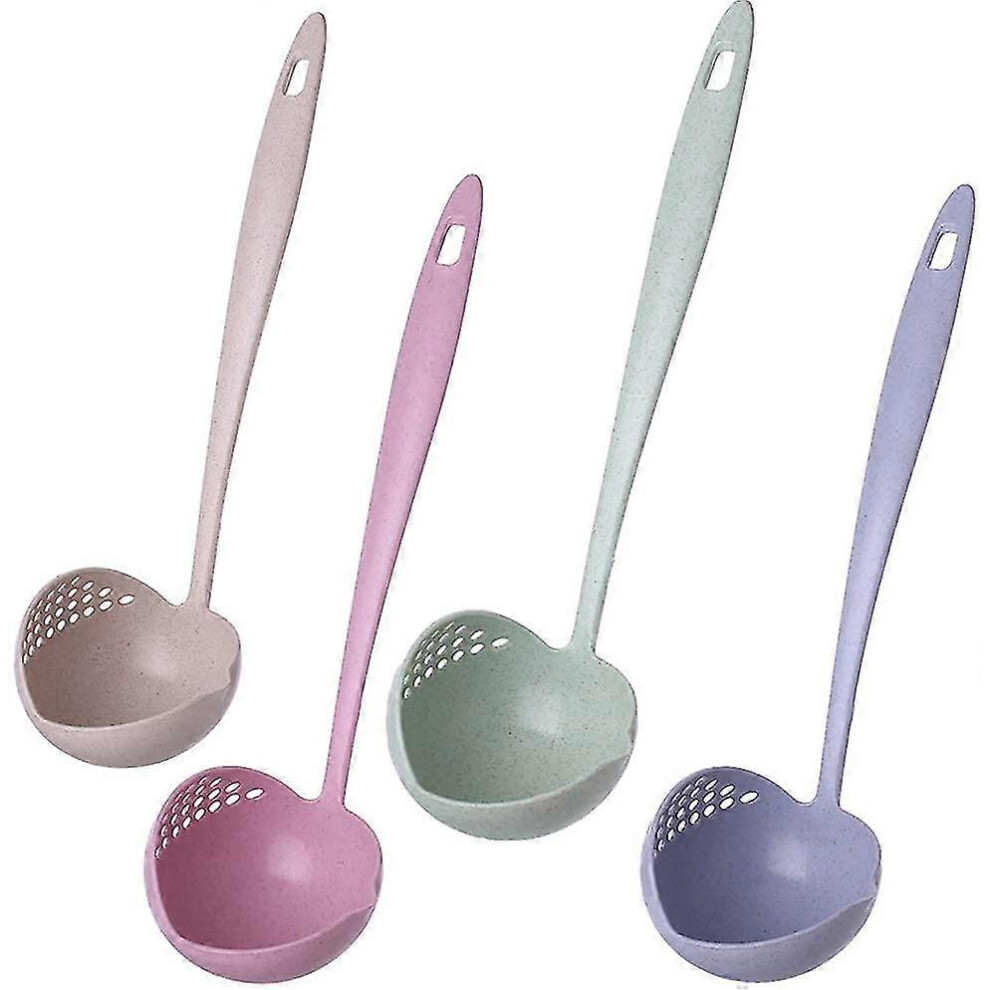 Wheat Straw Soup Spoon Soup Ladle Wheat Straw Fiber Ladle Wheat Straw Ladle Lightweight Degradable Soup Spoon Unbreakable Cooking Spoon 2 In 1 For Por-image-OPC-PJNHFMK-NEW