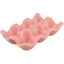 Keramische Eierhouder 6 Kopjes Porseleinen Eiertray Set Keuken Restaurant Koelkast Opslag Decoratief Accessoire (roze)