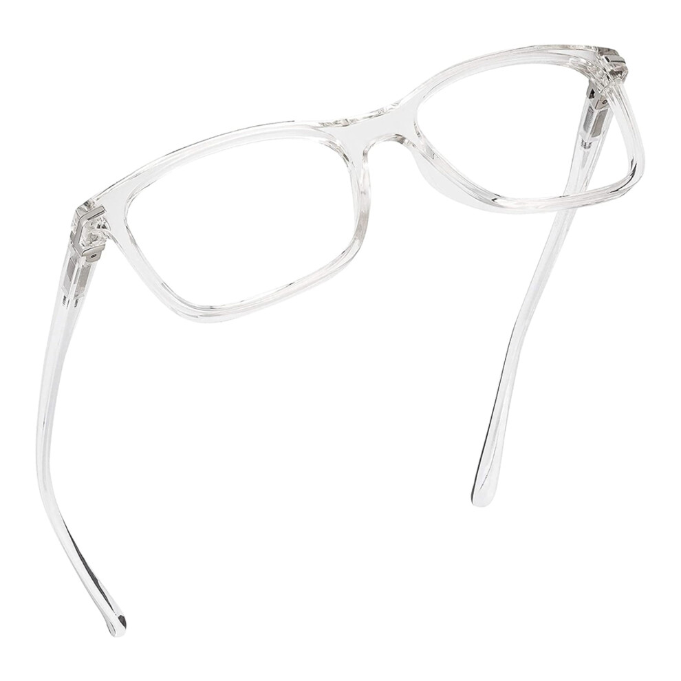Blue/Light Blocking Reading Glasses 3.75 Magnification Clear Thin Lens Antiglare Uv Protection Stylish For Men And Women