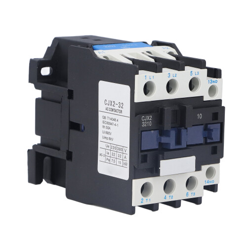 CJX2-3210 32A 220V CA NO Contactor, Plateado 1