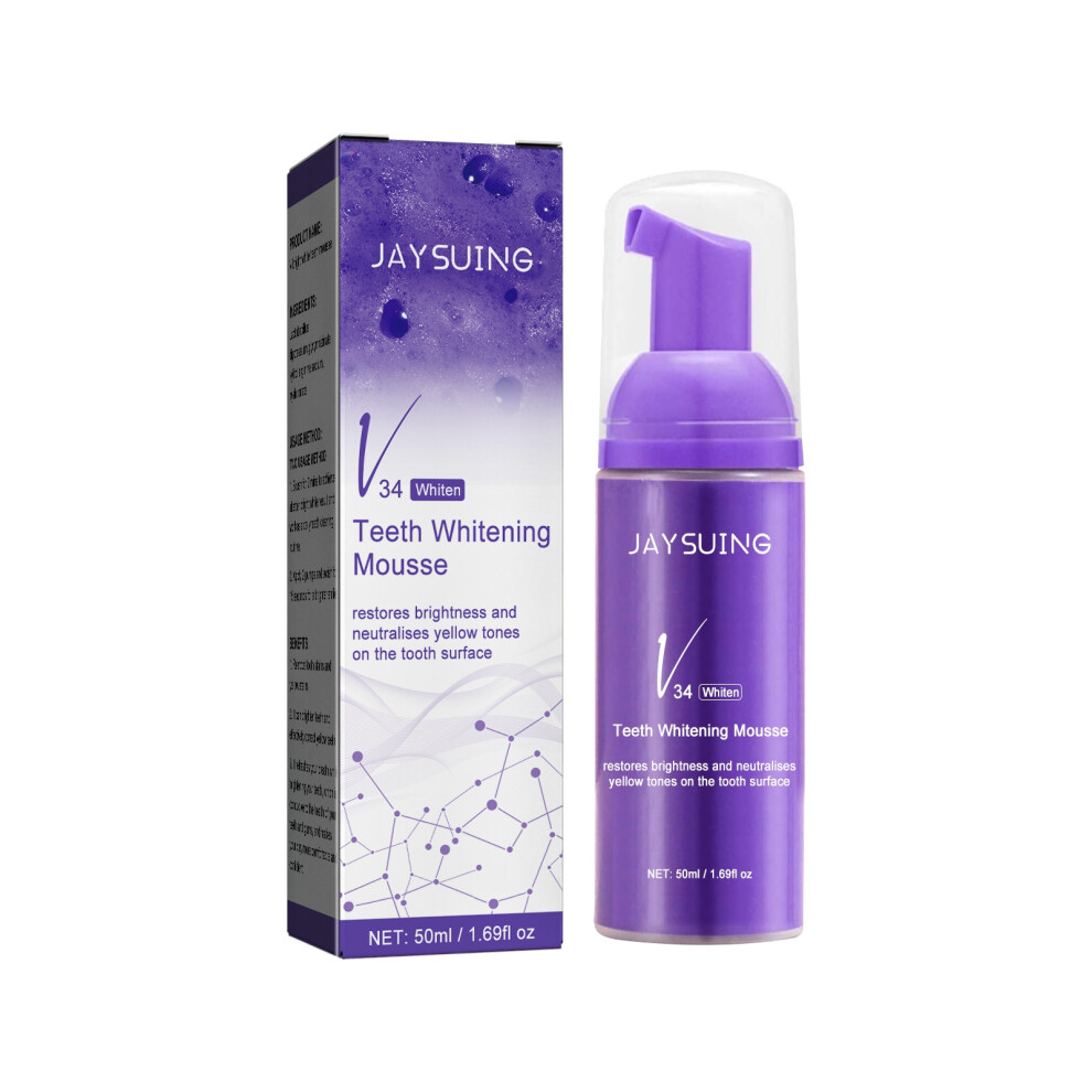 (50ml) Jaysuing v34 bright white teeth toothpaste whitening teeth orthodontics yellow teeth cleaning teeth stains oral cleaning care