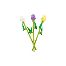 Tulips Flower Bouquet - Fresh Cut Tulip Arrangement, Decorative Floral Display, Multi-Color Blooms