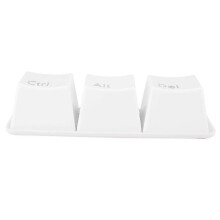 Innovative Tastatur Tastenform Niedliches Wasserbecher-Trinkbecher-Set mit Tablett für den Heimgebrauch Weiß