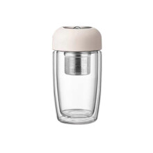 Verdickte Anti-Verbrühungs-Glasbecher Wasserdichter auslaufsicherer Becher 320ML,A