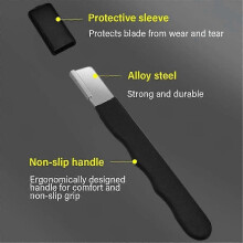 Portátil Quick Sharpener, Handheld Knife Garden Tool Sharpener Stone, Lawn Blade Sharpener (Preto & Vermelho, 6Pcs)