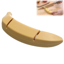 Afiador de faca, afiador de faca manual, afiador de faca de cozinha, afiador de faca de dois estágios, afiador de faca em forma de banana, afiador de