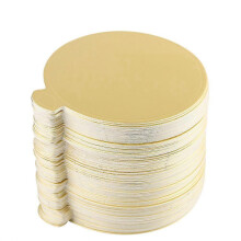 100 Pcs Mousse Cake Boards Ouro Papel Cupcake Sobremesa Displays Bandeja Bolo de Aniversário de Casamento