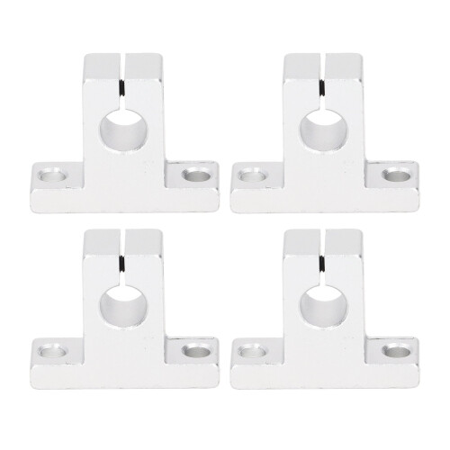 4 piezas SK10 Abrazadera de riel plateada para varilla de 10 mm 1