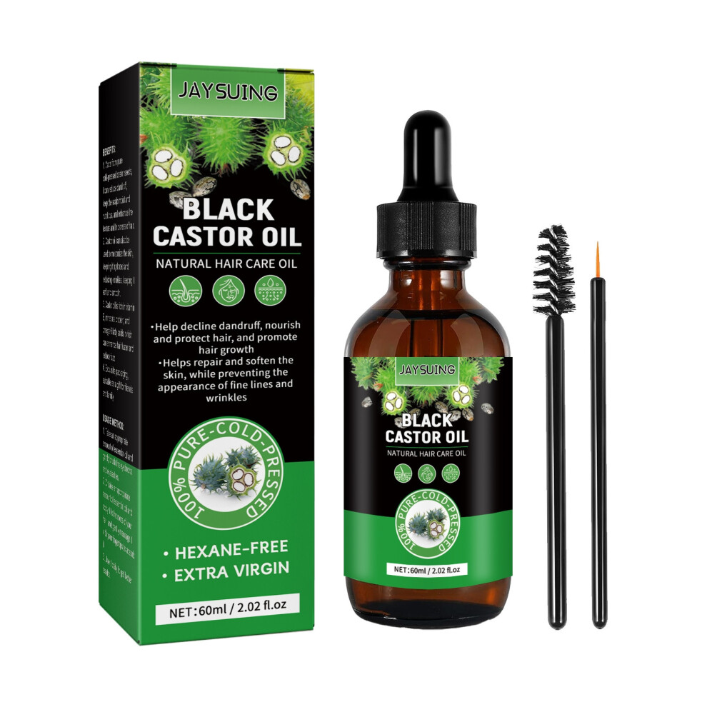 Black (60Ml) Jaysuing Castor Oil Hair Lotion Moisturizing Castor Oil Hair Castor Oil